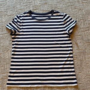 GAP Navy and White Striped Women’s Tee